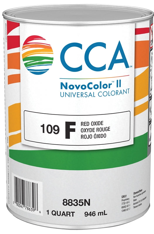 CCA NovoColor II Series 076.008835N.005 Universal Colorant, Red Oxide, Liquid, 1 qt