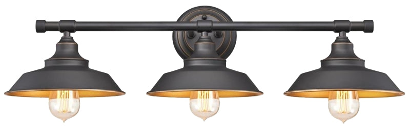 Westinghouse 6344900 Indoor Wall Light Fixture, 3-Lamp, Metal Fixture, Bronze Fixture, Oil-Rubbed Bronze Fixture