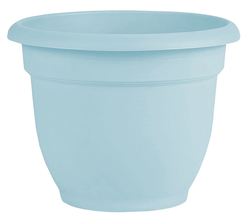 Bloem Ariana Series AP0637 Planter, 6-1/2 in W, 6-1/2 in D, Round, Plastic, Misty Blue