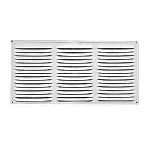 Duraflo 61VENT168WH Soffit Vent, 16 in L, 8 in W, 40.5 sq-in Net Free Ventilating Area, Metal, White