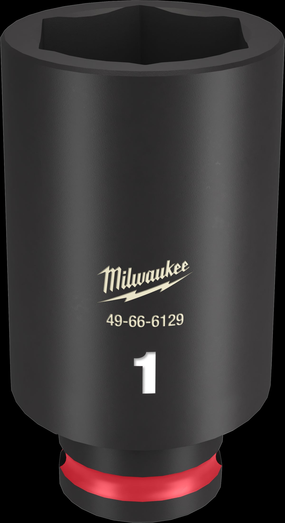 Milwaukee SHOCKWAVE Impact Duty Series 49-66-6129 Deep Impact Socket, 1 in Socket, 3/8 in Drive, Square Drive, 6-Point