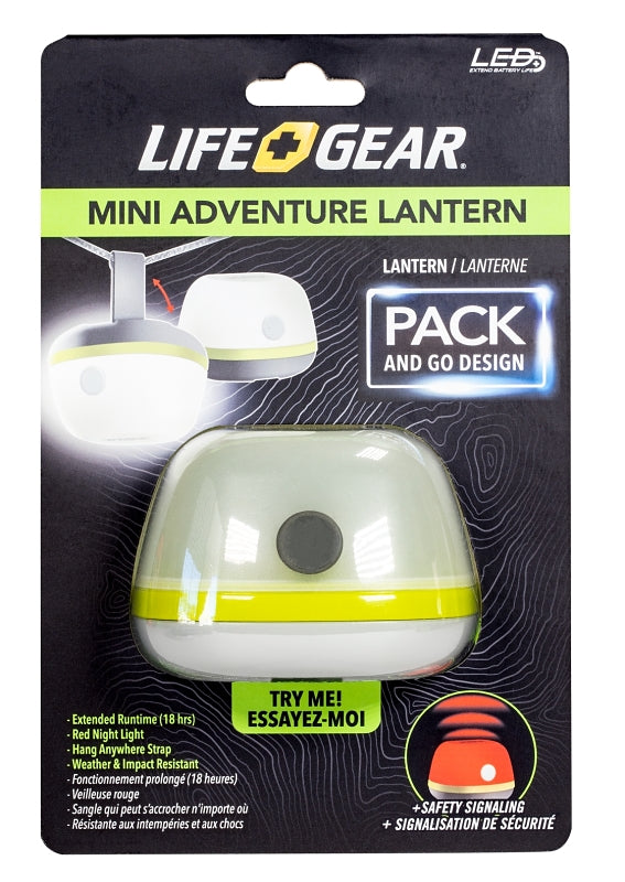 Life+Gear 41-3973 Utility Light, AAA Battery, 50 Lumens, 18 hr Max Runtime, Clear