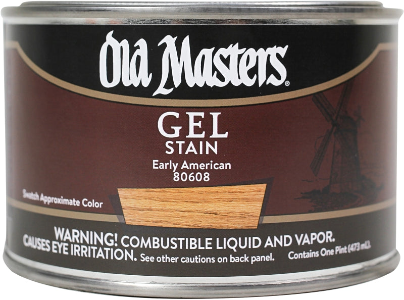 Old Masters 80608 Gel Stain, Early American, Liquid, 1 pt, Can