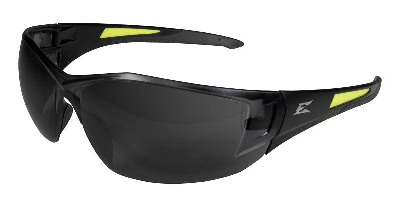 Edge SD116-G2/SD116 Non-Polarized Safety Glasses, Unisex, Polycarbonate Lens, Wraparound Frame, Nylon Frame, Black Frame