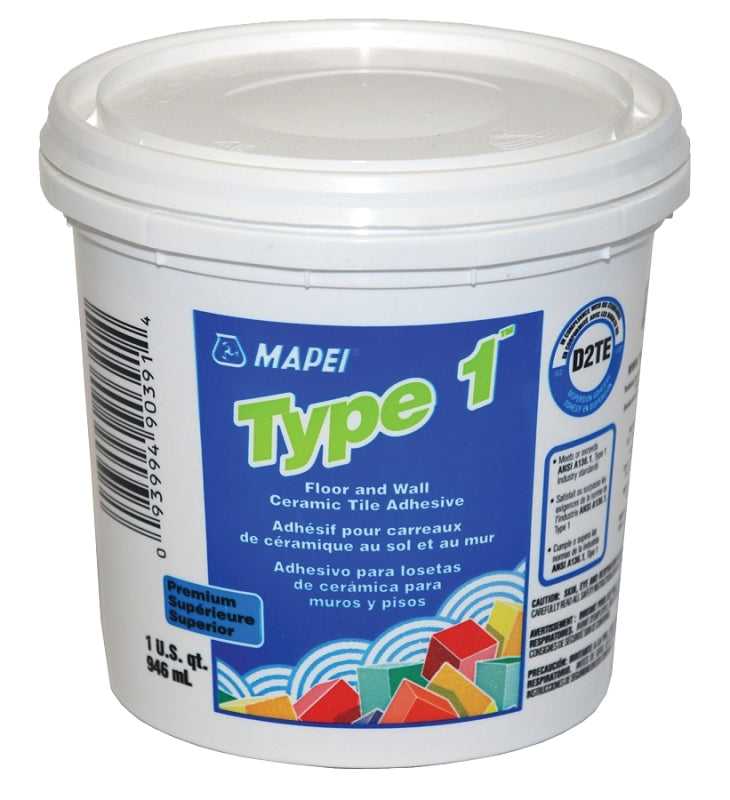 Mapei 1040010 Tile Adhesive, Liquid, White, 946 mL