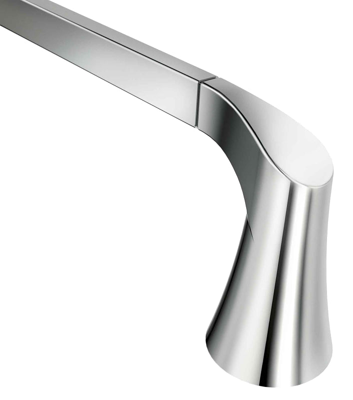 Moen Danika Series BH2924CH Towel Bar, 24 in L Rod, Zinc, Chrome, Surface Mounting