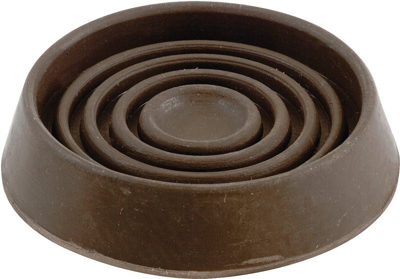 Shepherd Hardware 9075 Caster Cup, Rubber, Brown