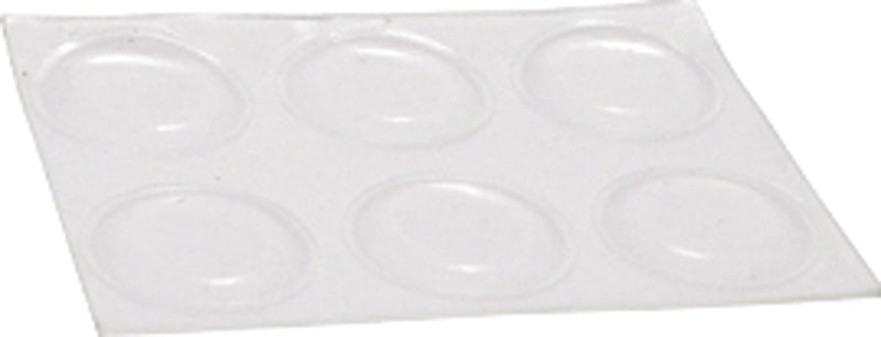 Shepherd Hardware 9965 Surface Guard Bumper Pad, 3/4 in, Round, Vinyl, Clear