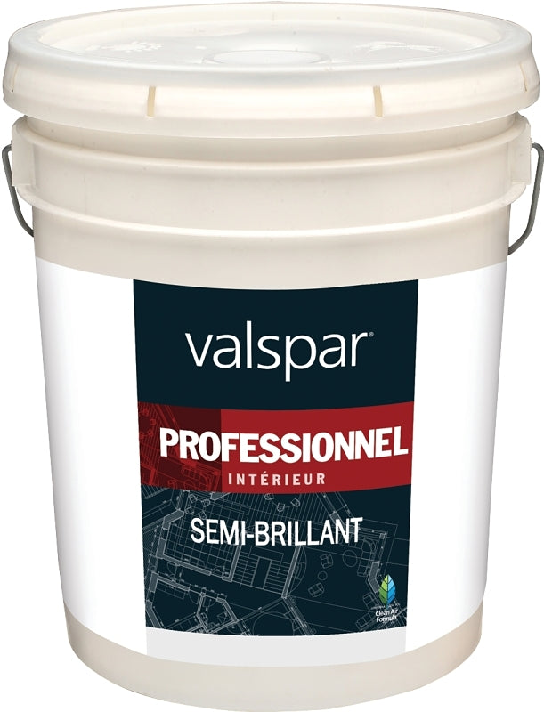 Valspar 11900 Series 11912-5GAL Interior Paint, Semi-Gloss, Medium, 5 gal, Pail, Latex Base