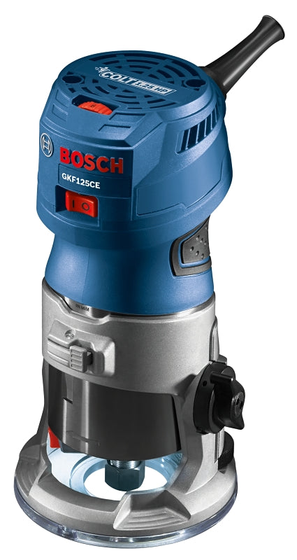 Bosch GKF125CEN Palm Router, 7 A, 1/4 in Collet, 16,000 to 35,000 rpm Load Speed