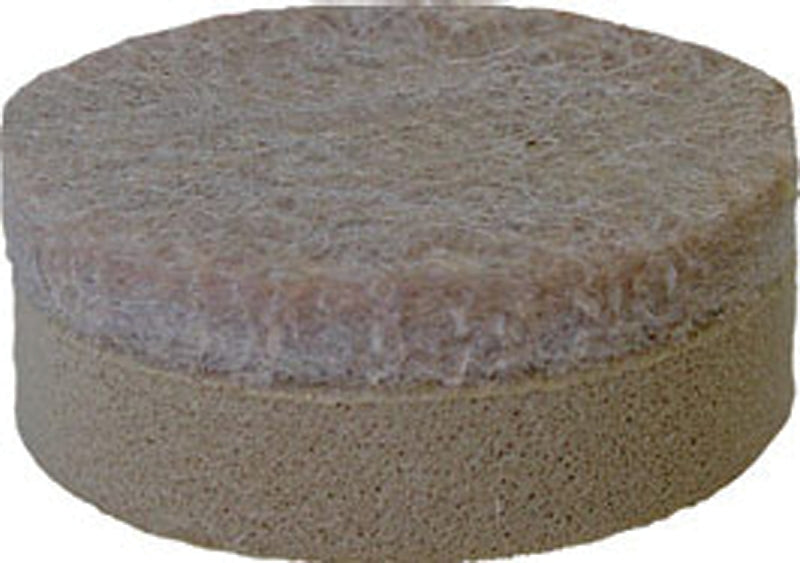 Shepherd Hardware 9916 Furniture Pad, Felt Cloth, Beige, 1-1/2 in Dia, Round