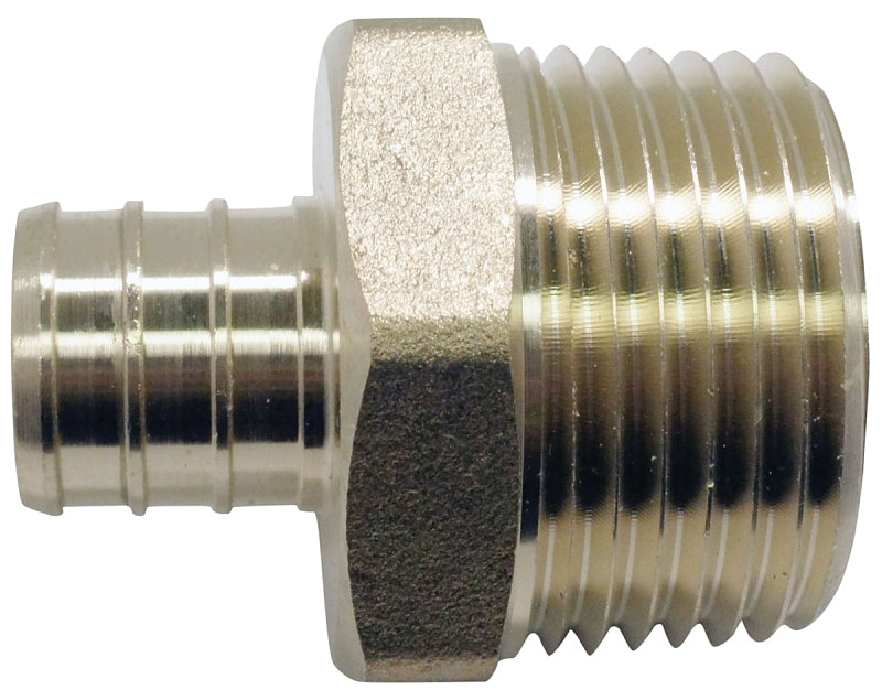 Apollo Valves APXMA341 Pipe Adapter, 3/4 x 1 in, PEX x MPT, Brass, 200 psi Pressure