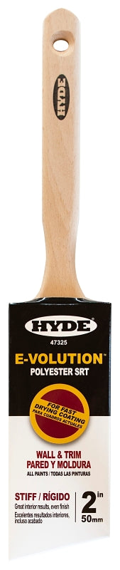 Hyde 47325 Paint Brush, Oval Brush, 2 in L Bristle, Polyester Bristle