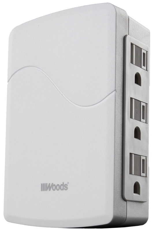 Woods 41261 Adapter, 6 -Outlet, White