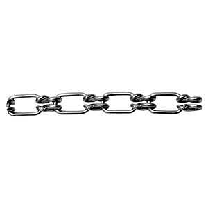 Ben-Mor 51077 Lock Link Chain, #2/0, 50 ft L, 340 lb Working Load, Steel, Zinc