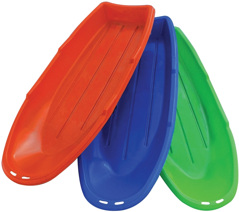 Paricon 648 Winter Lightning Toboggan, Flexible, 4-Years Old and Up, Plastic, Blue/Lime Green/Orange