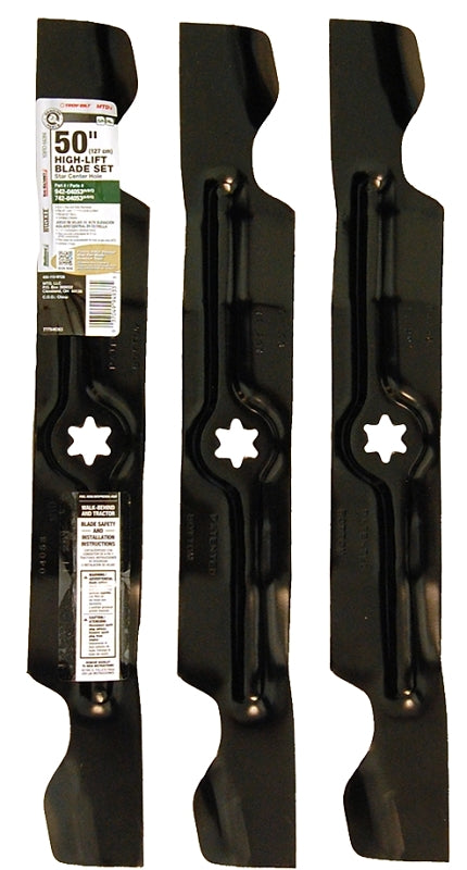 ARNOLD 490-110-M126 High-Lift Blade Set, 17-1/4 in L, For: 50 in Zero Turn Garden Tractors