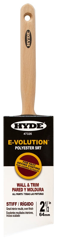 Hyde 47326 Paint Brush, Oval Brush, 2-1/2 in L Bristle, Polyester Bristle