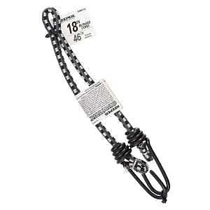 Keeper A06019Z Bungee Cord, 18 in L, Rubber, Black/Gray, Hook End