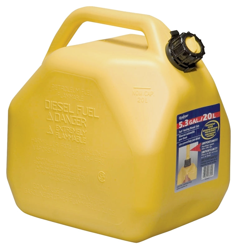 Scepter 07649 Gas Can, 5.3 gal Capacity, Polyethylene, Yellow