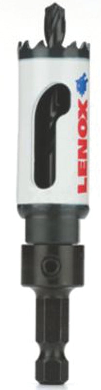 Lenox Speed Slot 1772426 Hole Saw, 3/4 in Dia, 1-9/16 in D Cutting, 1/4 in Arbor, HSS Cutting Edge