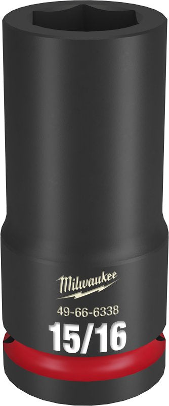 Milwaukee SHOCKWAVE Impact Duty Series 49-66-6341 Deep Impact Socket, 1-1/8 in Socket, 3/4 in Drive, Square Drive