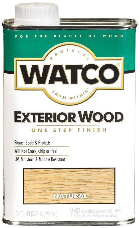 Watco 67741 Exterior Finish, Natural, Liquid, 1 qt, Can