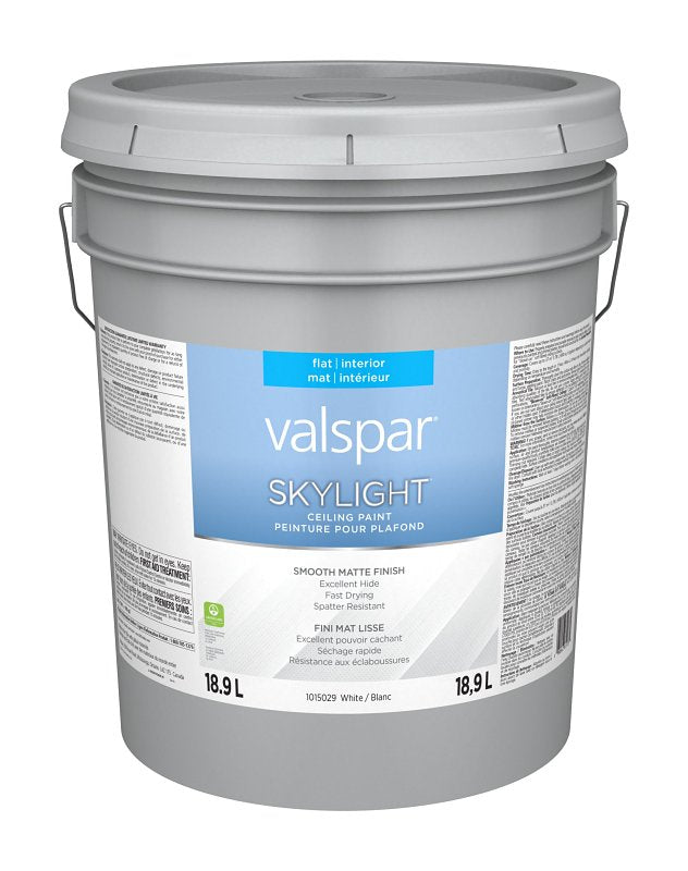 Valspar Skylight 029.1015029.008 Ceiling Paint, Matte, White, 5 gal