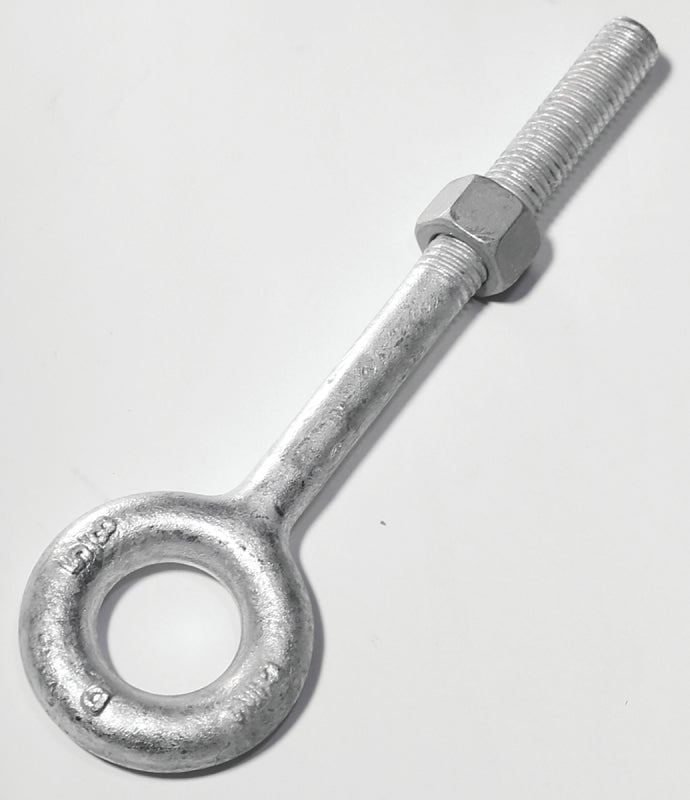 BARON 24-5/16X4-1/4 Eye Bolt, 5/16 in Thread, 2-1/2 in L Thread, 5/8 in ID x 1-1/4 in OD Dia Eye, 4-1/4 in L Shank