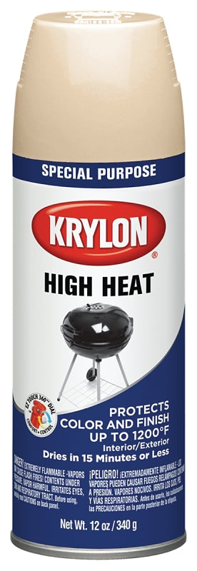 Krylon K01408777 Spray Spray Paint, Flat, Beige, 12 oz