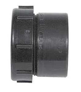 IPEX 027478 Trap Pipe Adapter, 1-1/2 x 1-1/4 in, Spigot x Plastic Nut x Male, ABS, Black