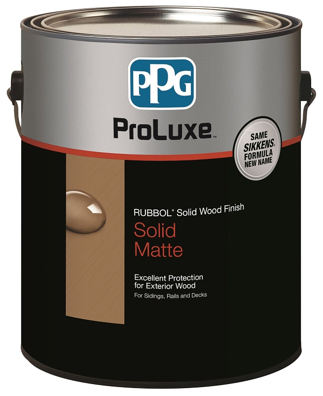 PPG Proluxe Rubbol SIK710-140/01 Solid Wood Finish, Low-Luster, Deep Base, Liquid, 1 gal, Can