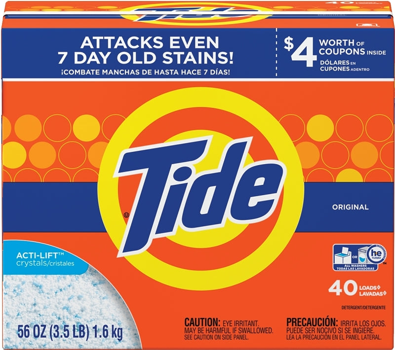 Tide 84981 Laundry Detergent, 56 oz, Powder, Original