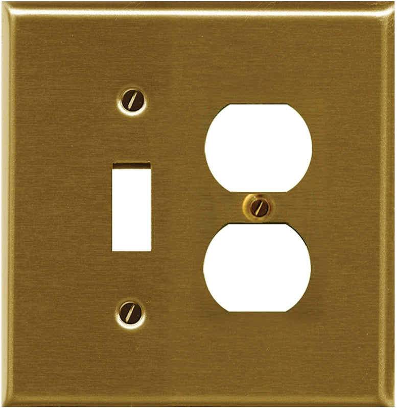 2-163TDBR BRASS WALLPLATE 2-GA