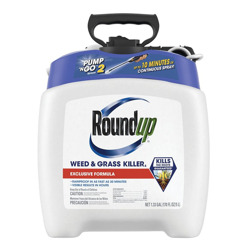 Roundup 5375304 Weed and Grass Killer, Liquid, 1.33 gal