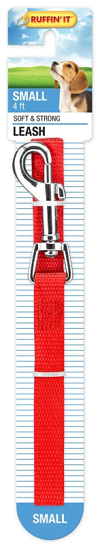 Ruffin'It 31454 Dog Leash, 4 ft L, 5/8 in W, Nylon, Snap, S