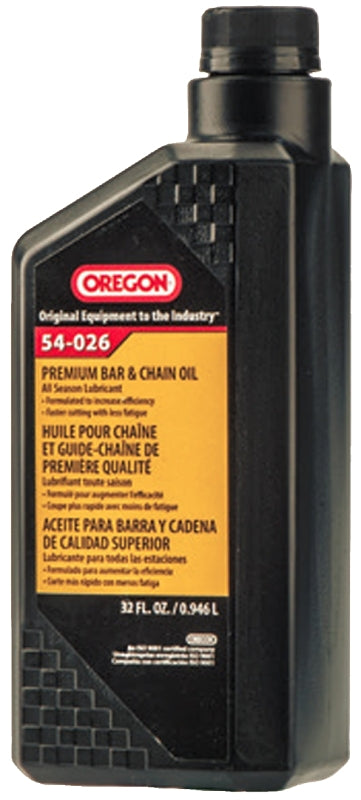 Oregon 54-026 Bar and Chain Oil, Amber/Golden, >93 deg C Flash, 1 qt