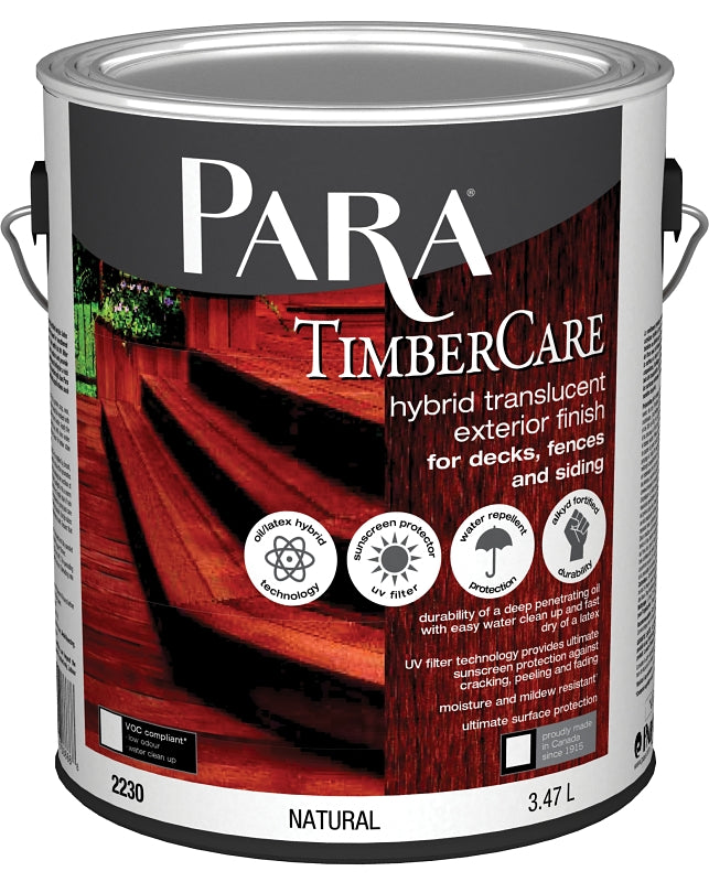 Para PR0042230-20 Exterior Hybrid Stain, Flat, Satin, Natural Cedar, Liquid