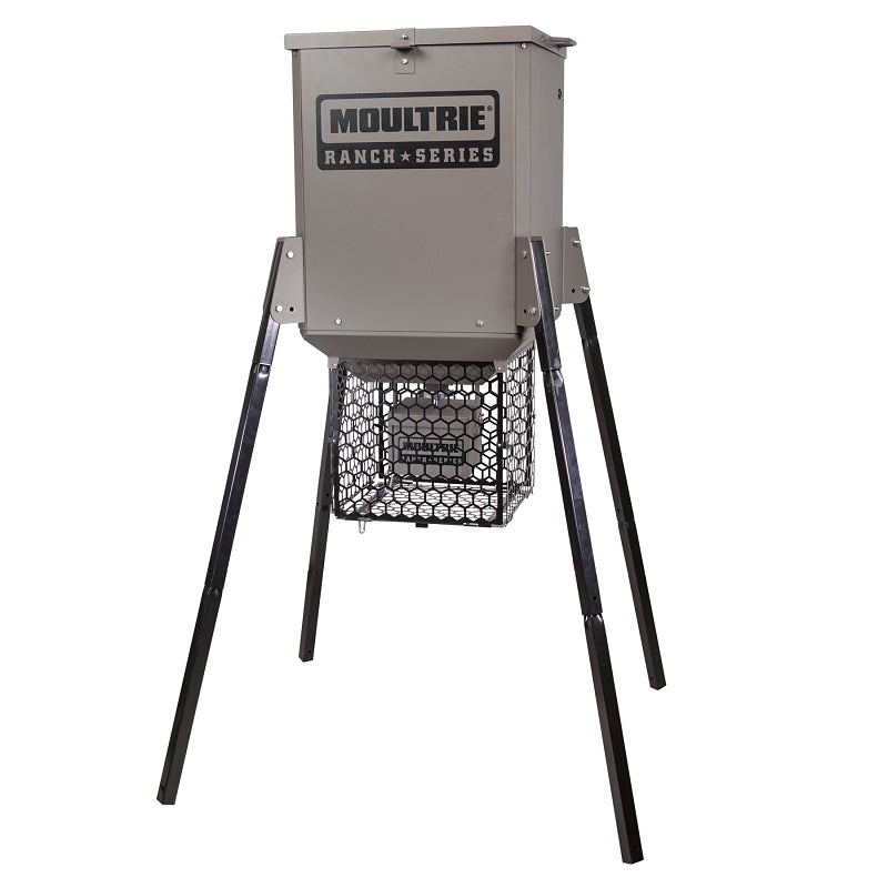 Moultrie Ranch Series MFG-15042 Broadcast Feeder, Battery, 300 lb Hopper, 10 Feed Times, Metal