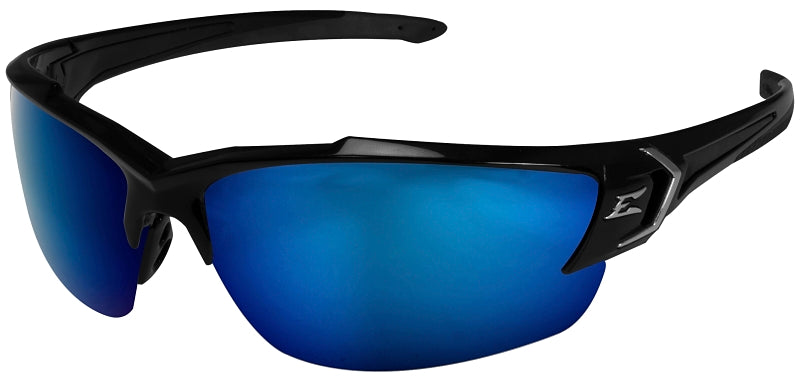 Edge KHOR Series TSDKAP218-G2 Aqua-Precision Polarized Safety Glasses, Mirror Lens, Nylon Frame, Black Frame