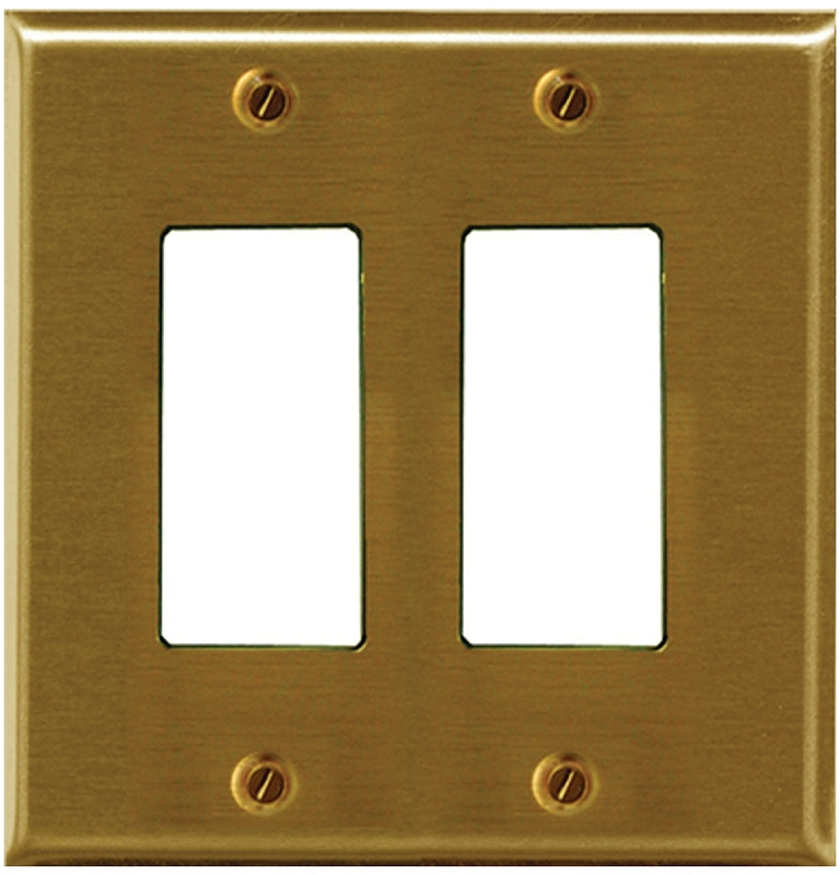 2-163RRBR BRASS WALLPLATE 2-GA