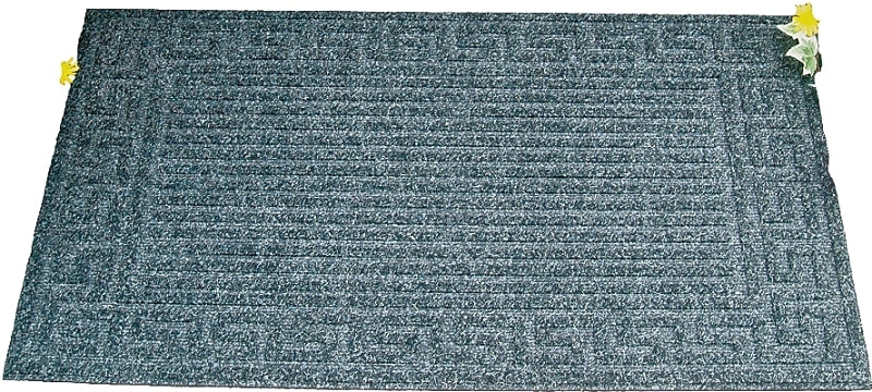 Simple Spaces 06ABSHE-02-3L Door Mat, 30 in L, 18 in W, Non-Woven Surface, Dark Gray