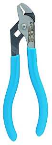 CHANNELLOCK 424 Tongue and Groove Plier, 4-1/2 in OAL, 1/2 in Jaw Opening, Blue Handle, Cushion-Grip Handle