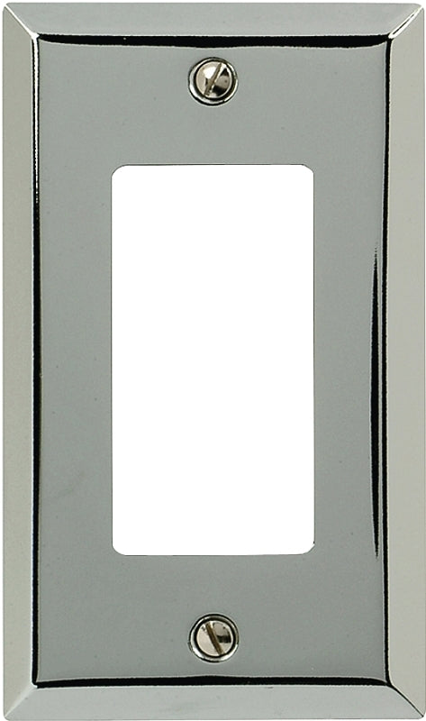 Amerelle 161R Wallplate, 4-15/16 in L, 2-7/8 in W, 1 -Gang, Steel, Polished Chrome