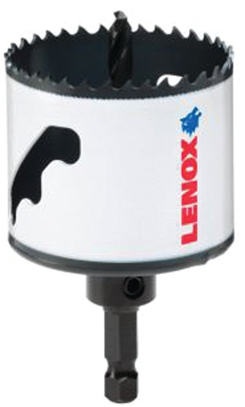 Lenox Speed Slot 1772953 Hole Saw, 2-3/8 in Dia, 1-9/16 in D Cutting, 1/4 in Arbor, HSS Cutting Edge