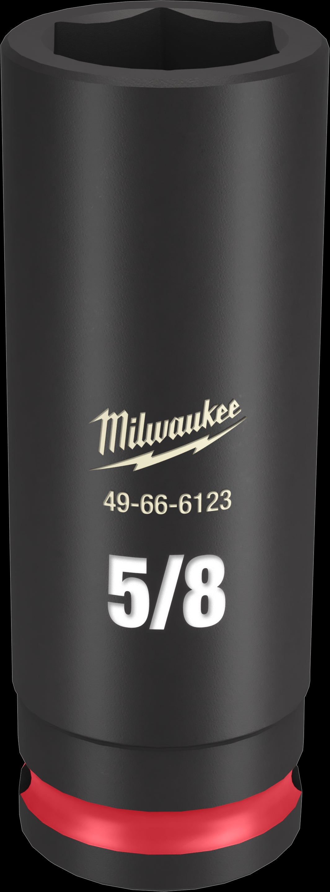 Milwaukee SHOCKWAVE Impact Duty Series 49-66-6123 Deep Impact Socket, 5/8 in Socket, 3/8 in Drive, Square Drive