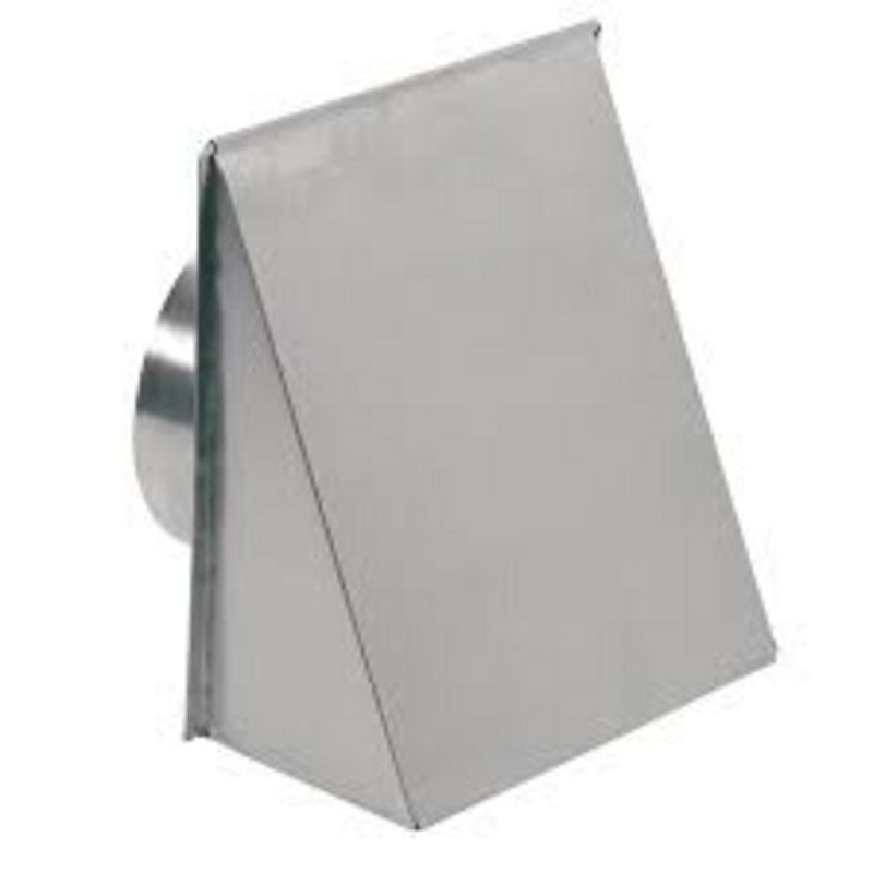 Broan 643 Wall Cap, 8 in Dia, 12-1/2 in L, 6 in W, Round Duct, Aluminum