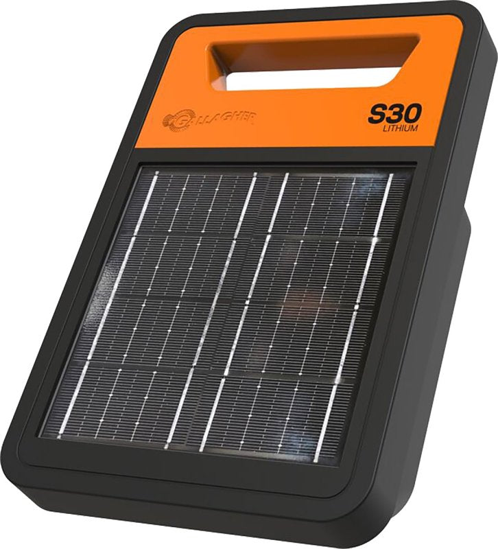 Gallagher G350414 Solar Fence Energizer, 9.3 kV Output, Lithium Iron Phosphate Battery, 20 miles Fence Distance