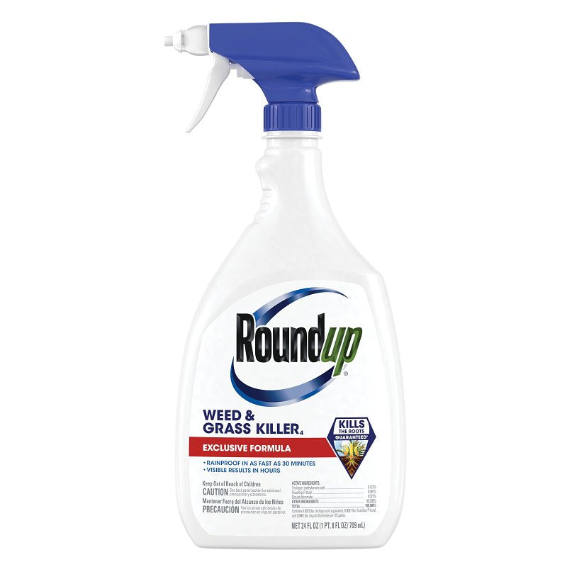 Roundup 5003090 Ready-to-Use Weed and Grass Killer, Liquid, Hazy, 24 oz