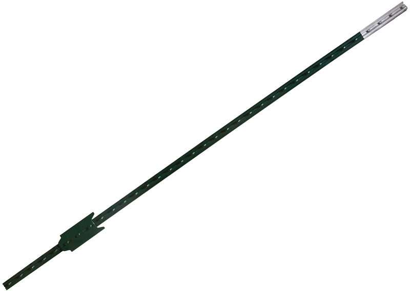 CMC 30052743 T-Post, 8 ft H, Steel, Gray/Green
